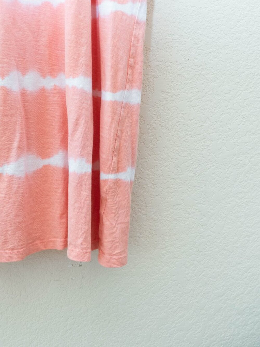 Lane Bryant Tie Dye Dress 14/16 Coral Pink White Sleeveless VNeck Pockets Cotton - Picture 8 of 14